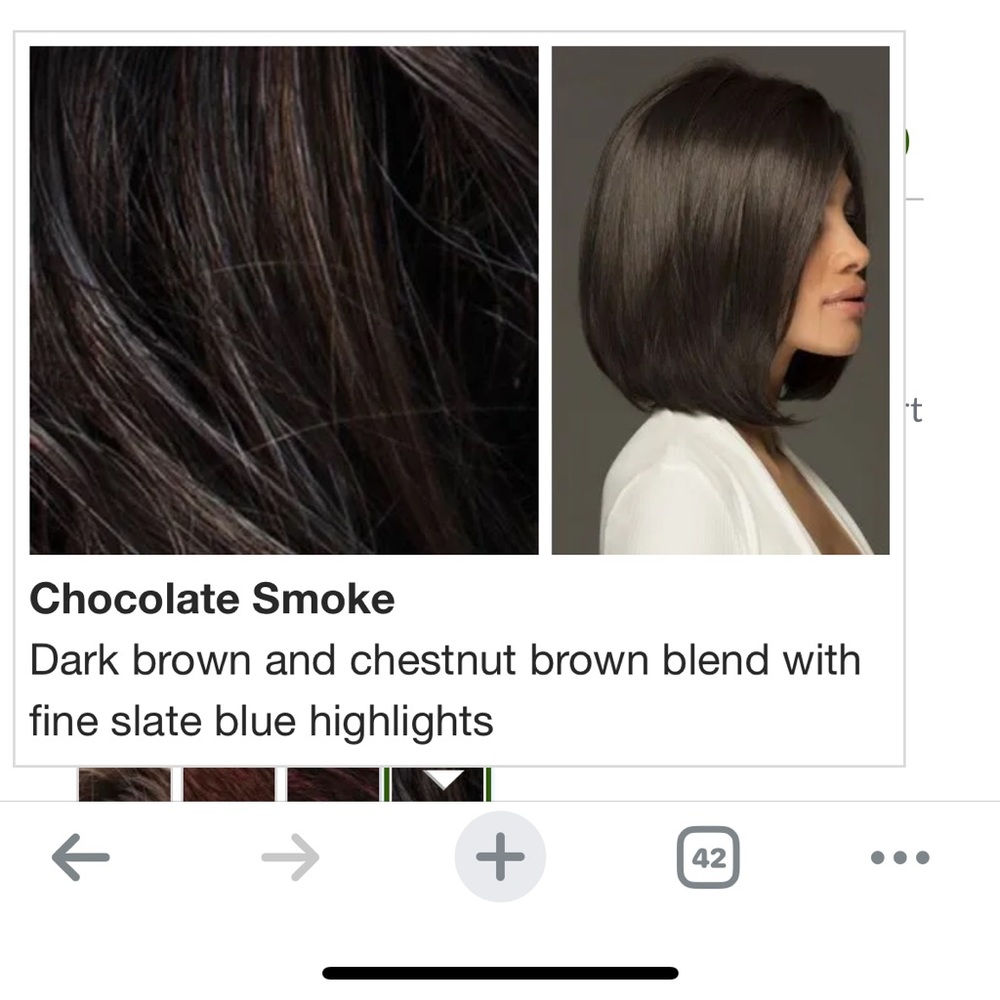 Lace front wig. Jamison "chocolate smoke" - Picture 11 of 11